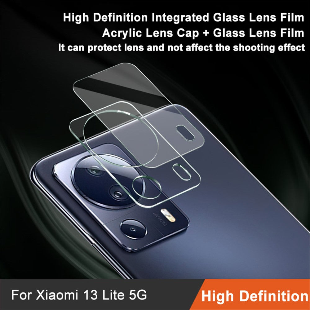 Tempered Glass Camera Lens Film+Acrylic Lens Cap IMAK For Xiaomi 13 Lite / Civi 2 5G