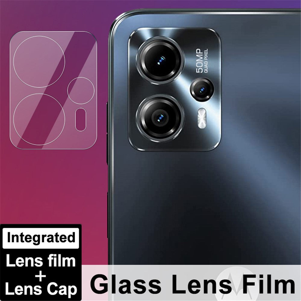Tempered Glass Camera Lens Protector with Acrylic Lens Cap IMAK For Motorola Moto G13 4G / G23 4G
