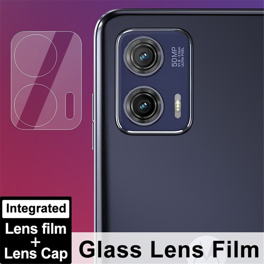 Tempered Glass Camera Lens Protector with Acrylic Lens Cap IMAK For Motorola Moto G73 5G