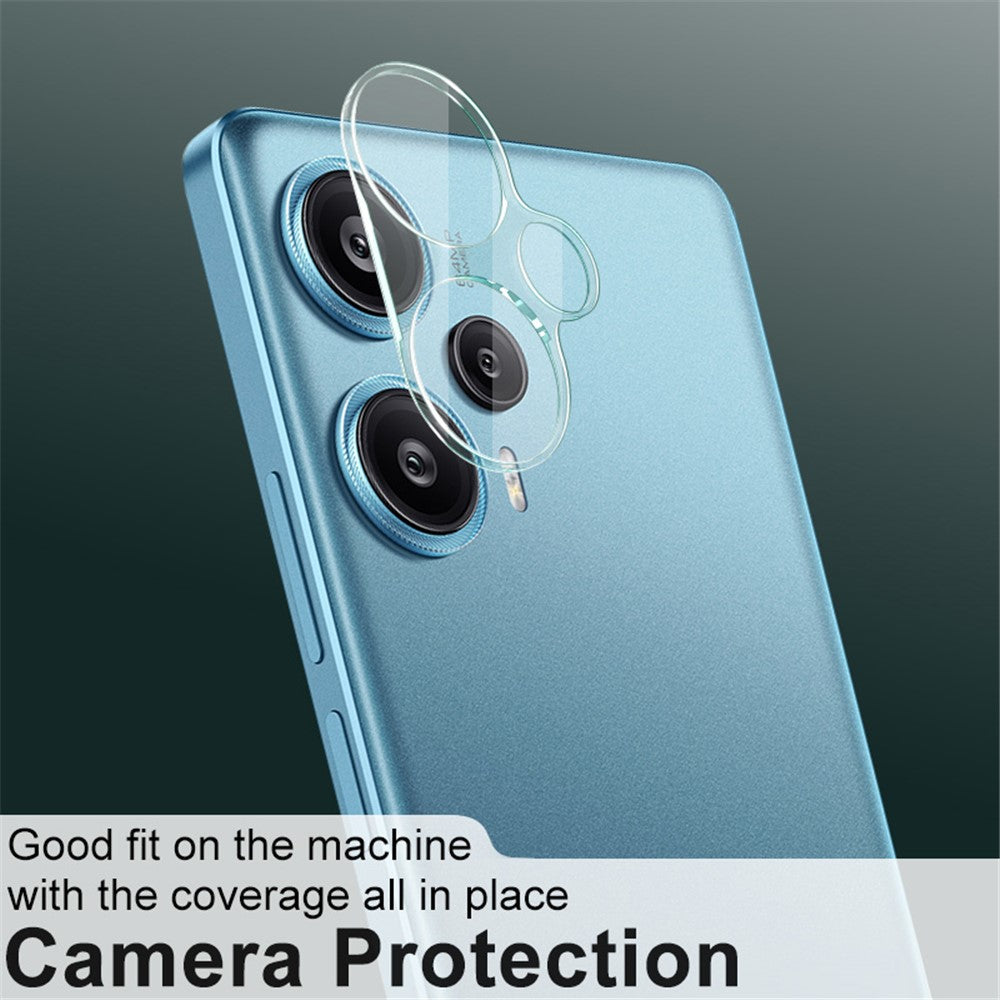 Tempered Glass Camera Lens Film+Acrylic Lens Cap IMAK For Xiaomi Redmi Note 12 Turbo / Poco F5 5G