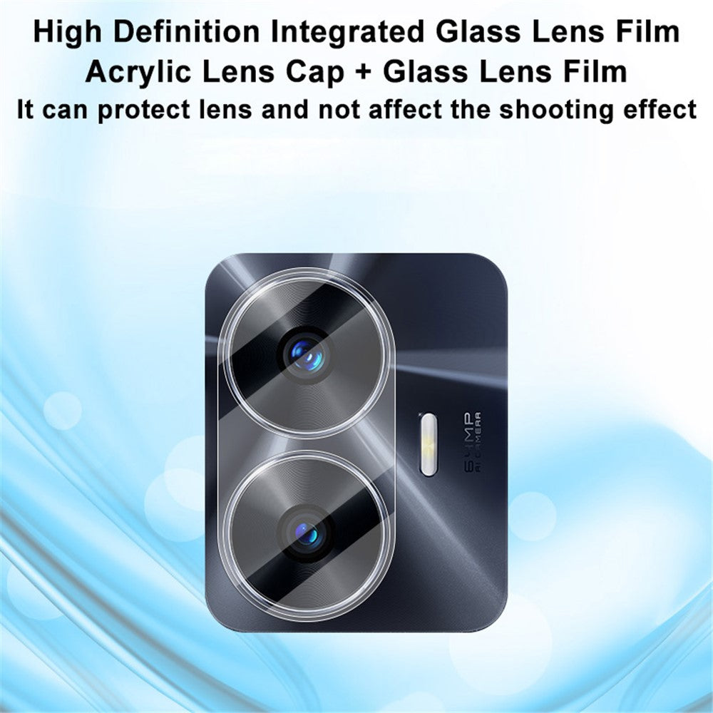 Tempered Glass HD Camera Lens Film + Acrylic Lens Cap IMAK For Realme C55