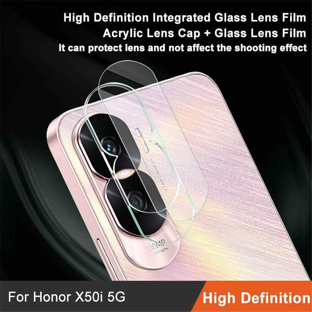 Tempered Glass HD Camera Lens Film + Acrylic Lens Cap IMAK For Honor X50i