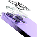 Tempered Glass HD Camera Lens Film + Acrylic Lens Cap IMAK For iPhone 15 Pro / 15 Pro Max