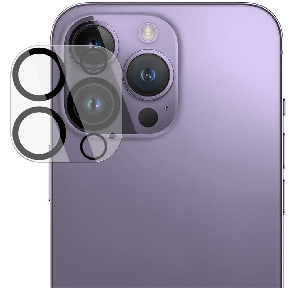 Tempered Glass HD Camera Lens Film + Acrylic Lens Cap IMAK For iPhone 15 Pro / 15 Pro Max