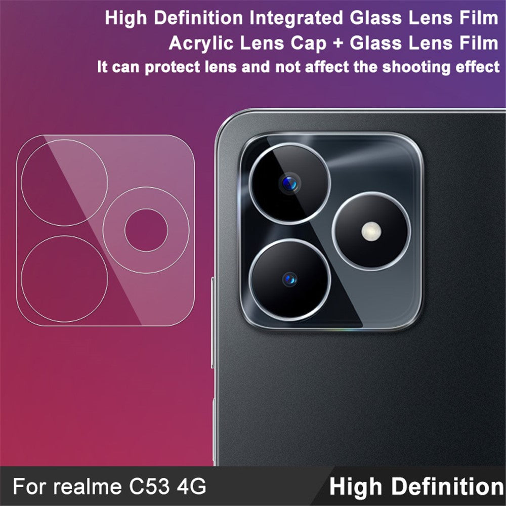 Tempered Glass HD Camera Lens Film + Acrylic Lens Cap IMAK For Realme C53 (Global)