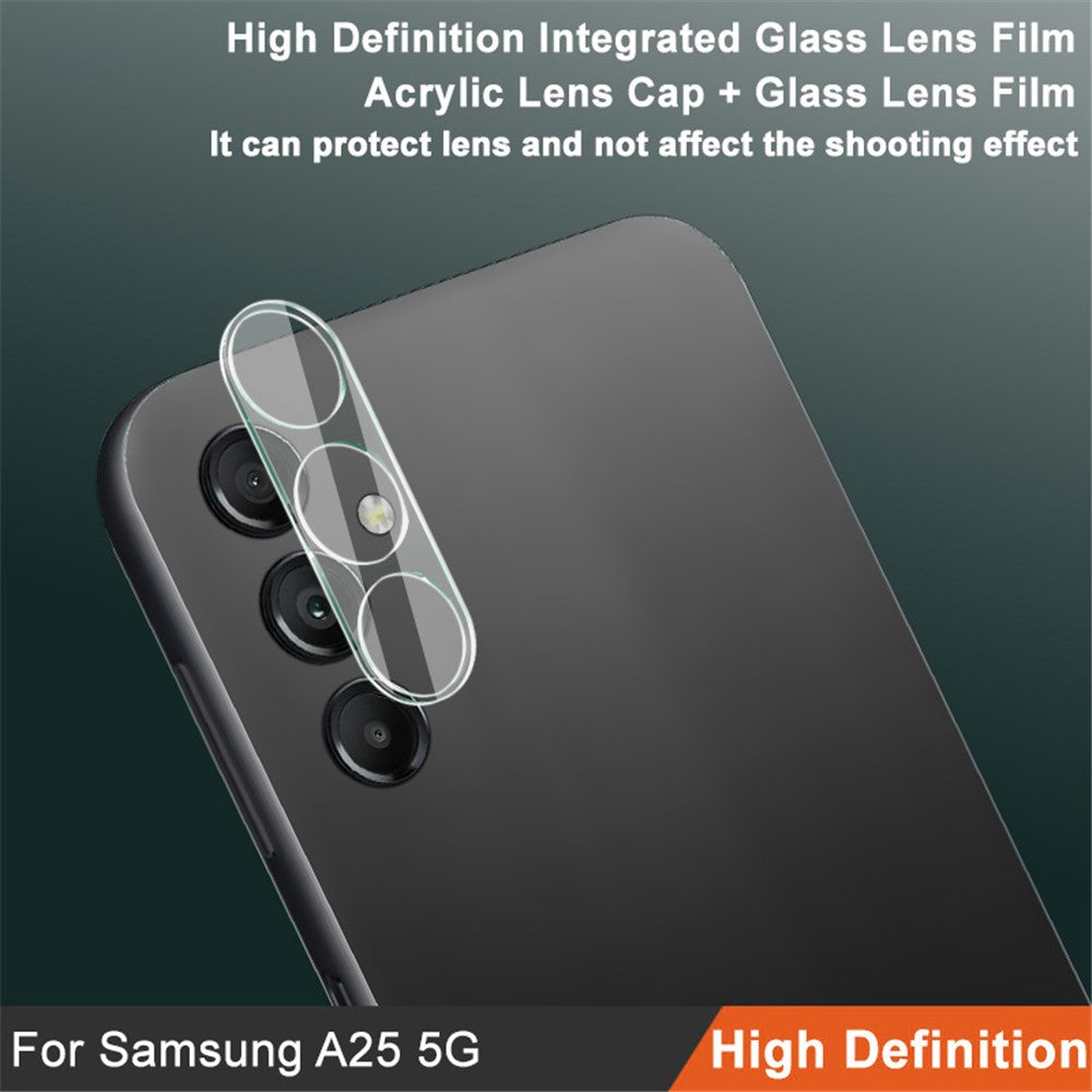 IMAK Lens Protector for Samsung Galaxy A25 5G (Global) (161.0 x 76.5 x 8.3mm) Ultra Clear Integrated Tempered Glass Lens Film + Acrylic Lens Cap