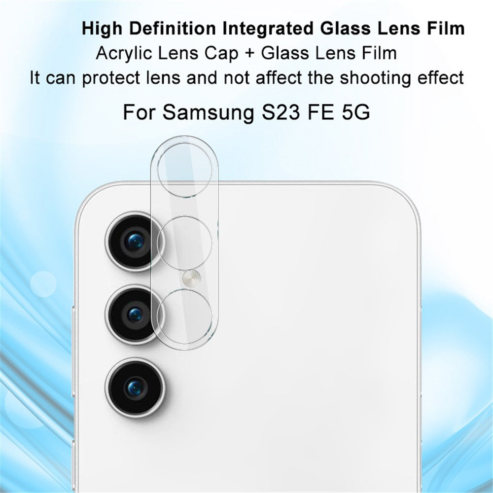 IMAK for Samsung Galaxy S23 FE HD Clear Lens Protector Integrated Tempered Glass Lens Film + Acrylic Lens Cap