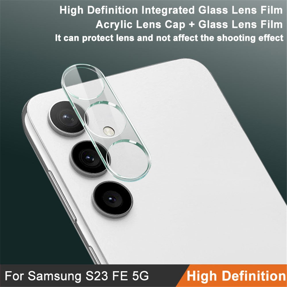 IMAK for Samsung Galaxy S23 FE HD Clear Lens Protector Integrated Tempered Glass Lens Film + Acrylic Lens Cap