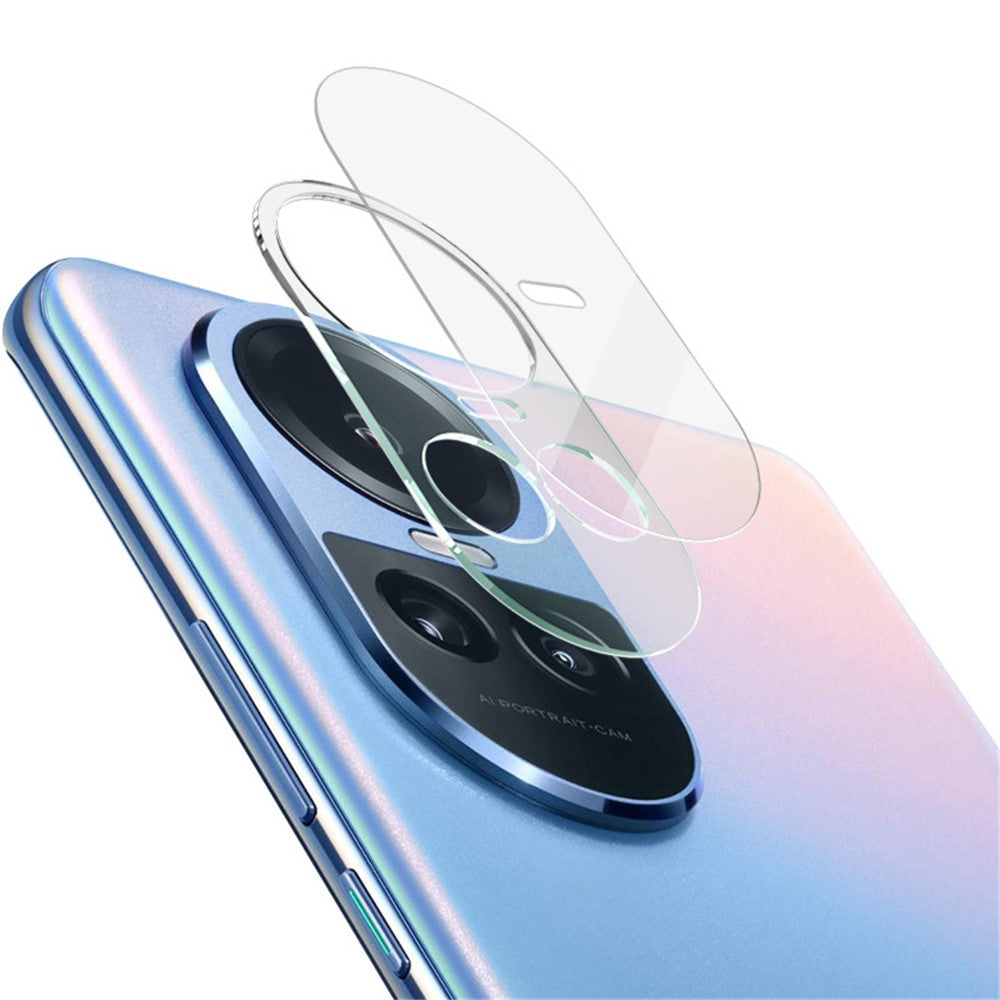 Tempered Glass Camera Lens Film+Acrylic Lens Cap IMAK Lens Protector for Oppo Reno10 Pro 5G (Global) / Reno10 5G (Global)
