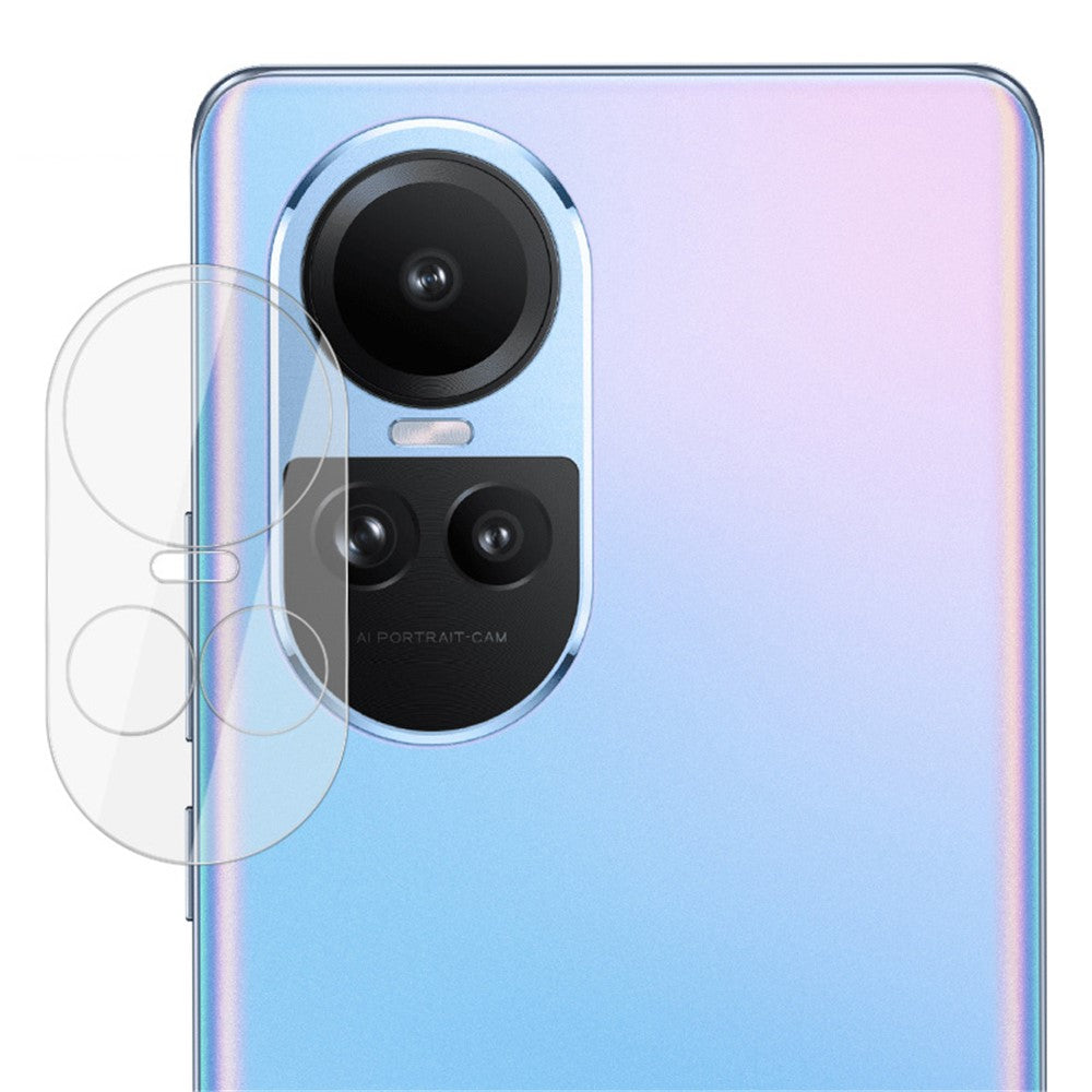 Tempered Glass Camera Lens Film+Acrylic Lens Cap IMAK Lens Protector for Oppo Reno10 Pro 5G (Global) / Reno10 5G (Global)
