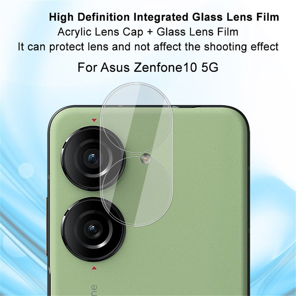 Tempered Glass HD Camera Lens Film + Acrylic Lens Cap IMAK for Asus Zenfone 10 5G