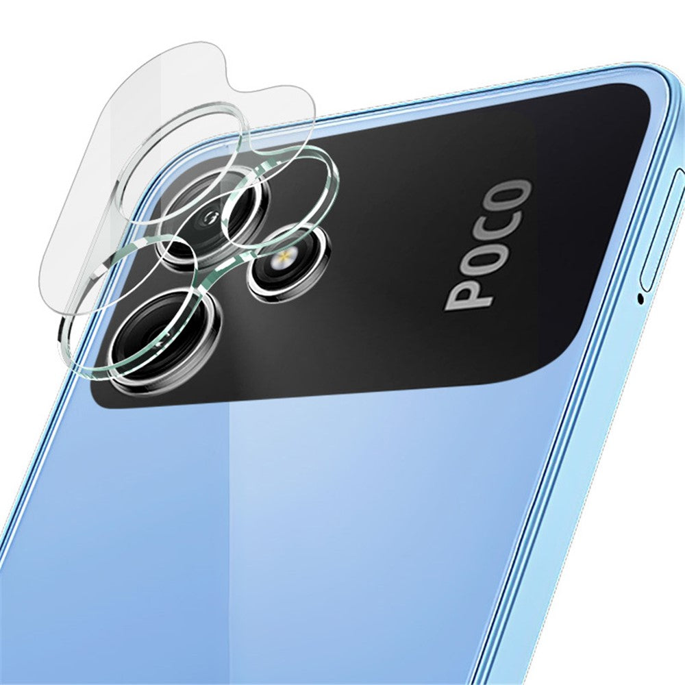 Tempered Glass Camera Lens Film+Acrylic Lens Cap IMAK for Xiaomi Redmi 12 5G (Global) / Poco M6 Pro 5G