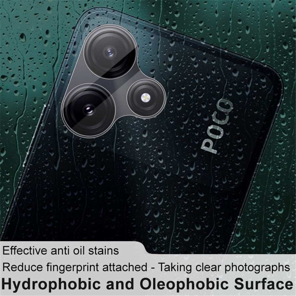 Tempered Glass Camera Lens Film+Acrylic Lens Cap IMAK for Xiaomi Redmi 12 5G (Global) / Poco M6 Pro 5G