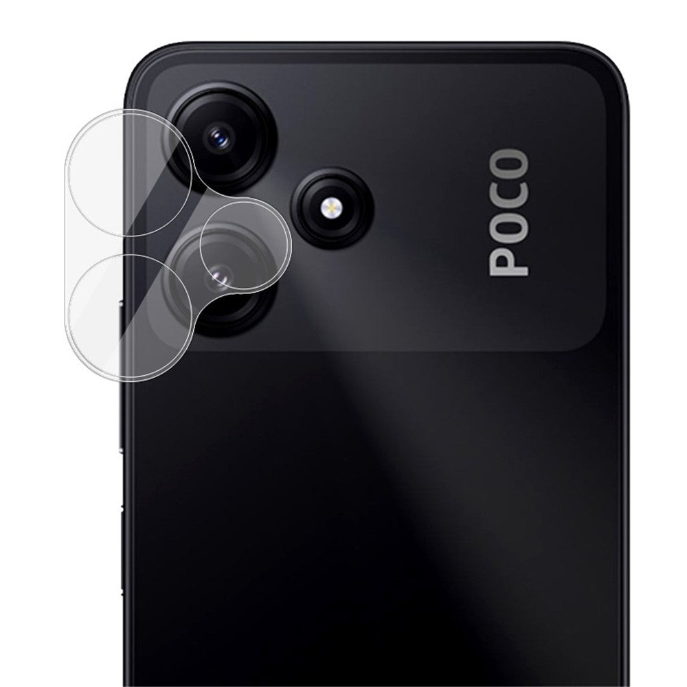 Tempered Glass Camera Lens Film+Acrylic Lens Cap IMAK for Xiaomi Redmi 12 5G (Global) / Poco M6 Pro 5G