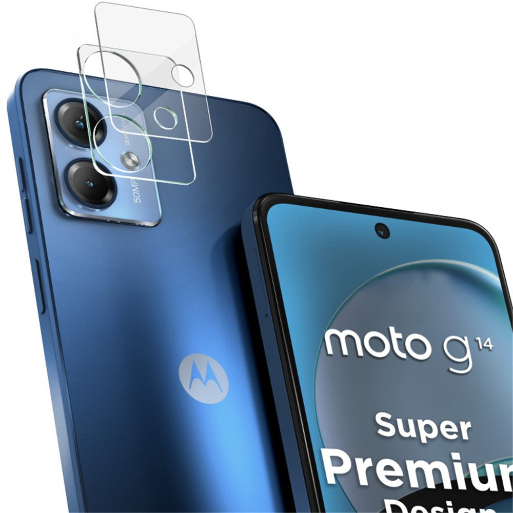 Tempered Glass Camera Lens Protector with Acrylic Lens Cap IMAK for Motorola Moto G14 4G