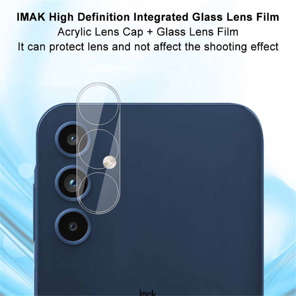 IMAK for Samsung Galaxy A15 5G Integrated Tempered Glass Lens Protector + Acrylic Lens Cap Camera Lens Film
