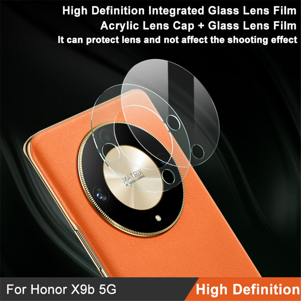 Tempered Glass HD Camera Lens Film + Acrylic Lens Cap IMAK for Honor X9b 5G / Magic6 Lite 5G