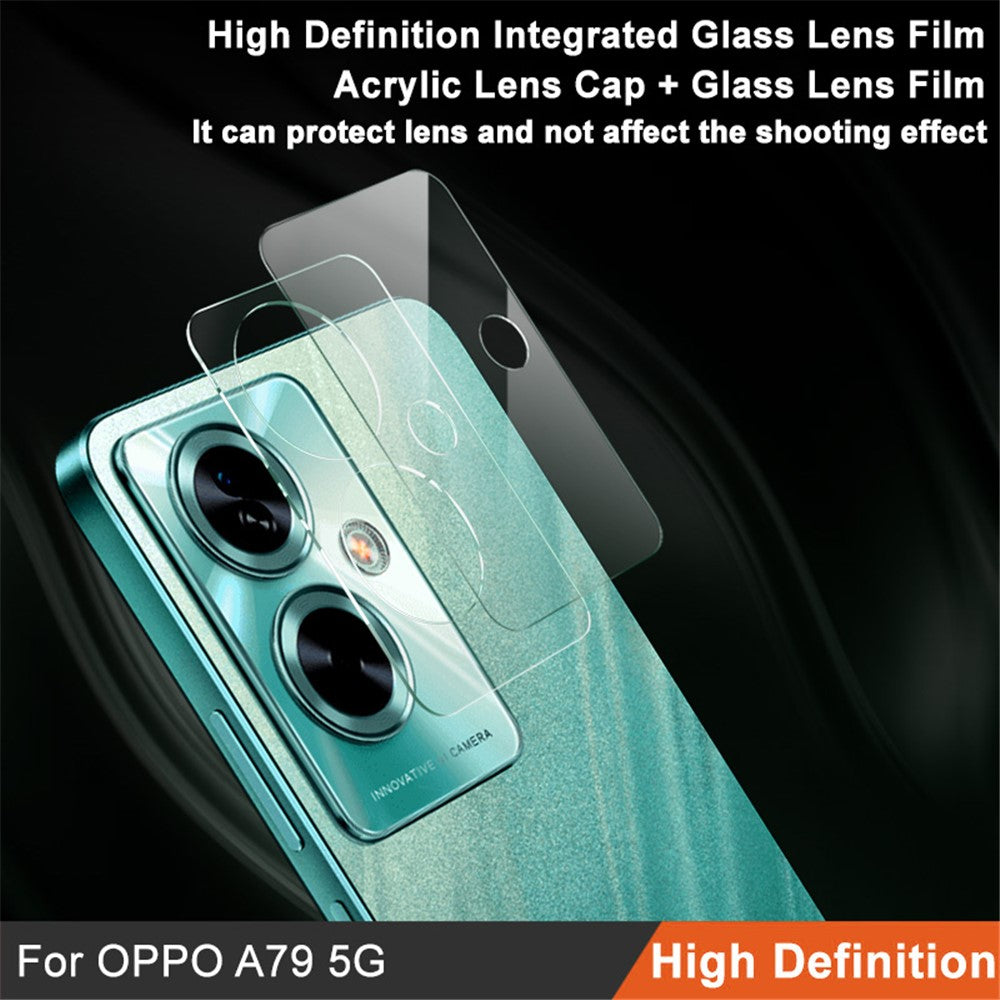 Tempered Glass Camera Lens Film+Acrylic Lens Cap IMAK for Oppo A79 5G / A2 5G