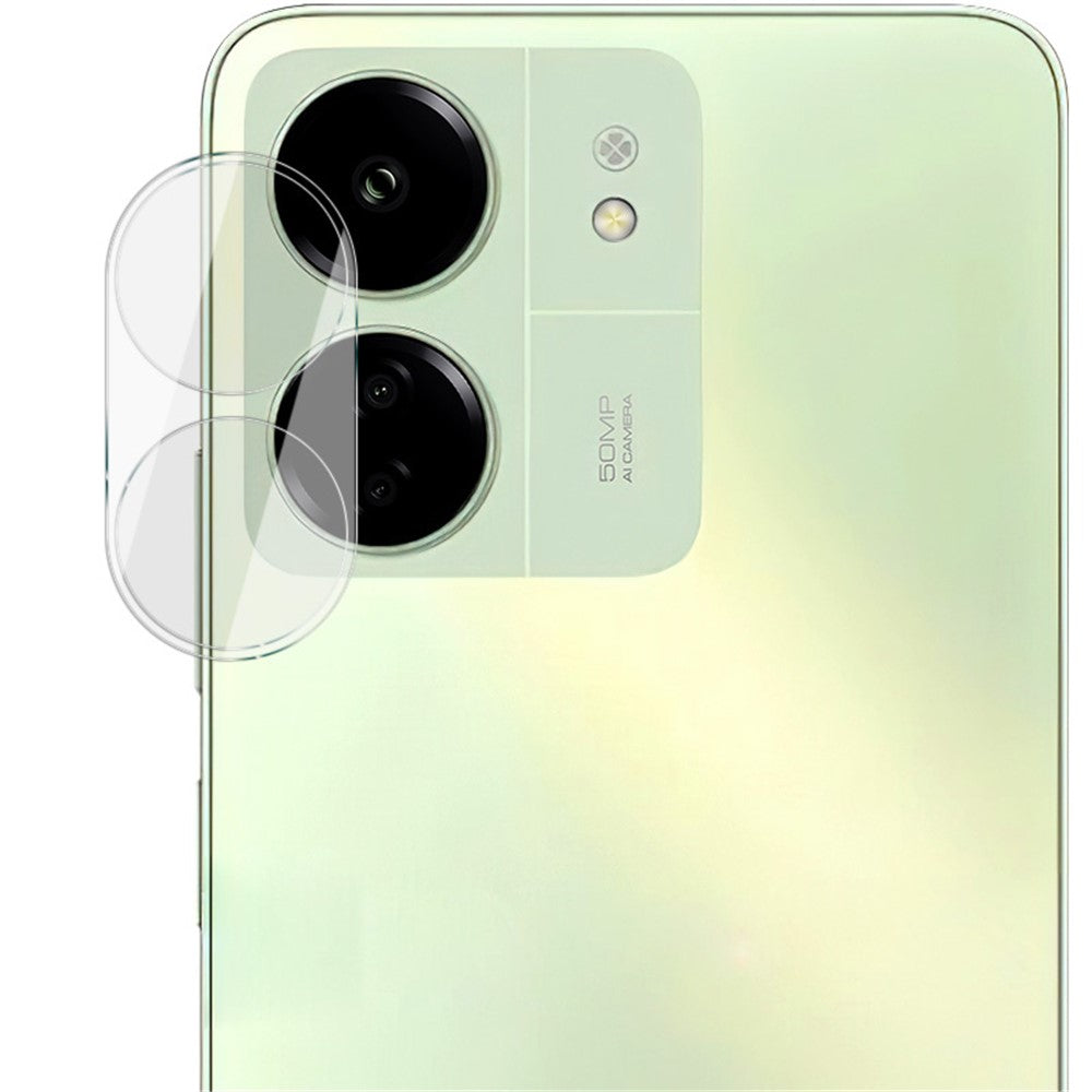 Tempered Glass Camera Lens Film+Acrylic Lens Cap IMAK For Xiaomi Redmi 13C 4G / Poco C65 4G