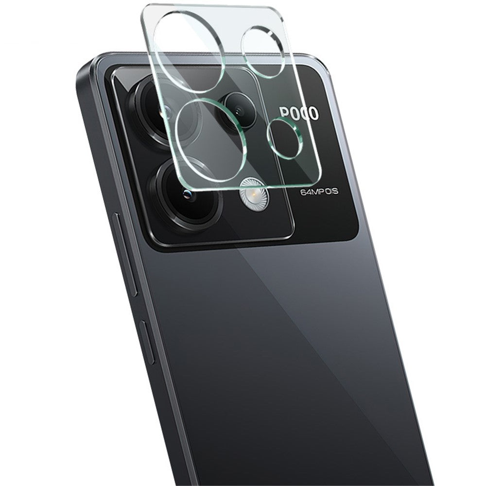 Tempered Glass Camera Lens Film+Acrylic Lens Cap IMAK For Xiaomi Poco X6 5G / Redmi Note 13 Pro 5G