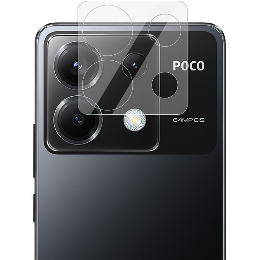 Tempered Glass Camera Lens Film+Acrylic Lens Cap IMAK For Xiaomi Poco X6 5G / Redmi Note 13 Pro 5G