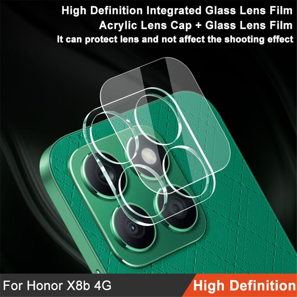 Tempered Glass HD Camera Lens Film + Acrylic Lens Cap IMAK For Honor X8b 4G