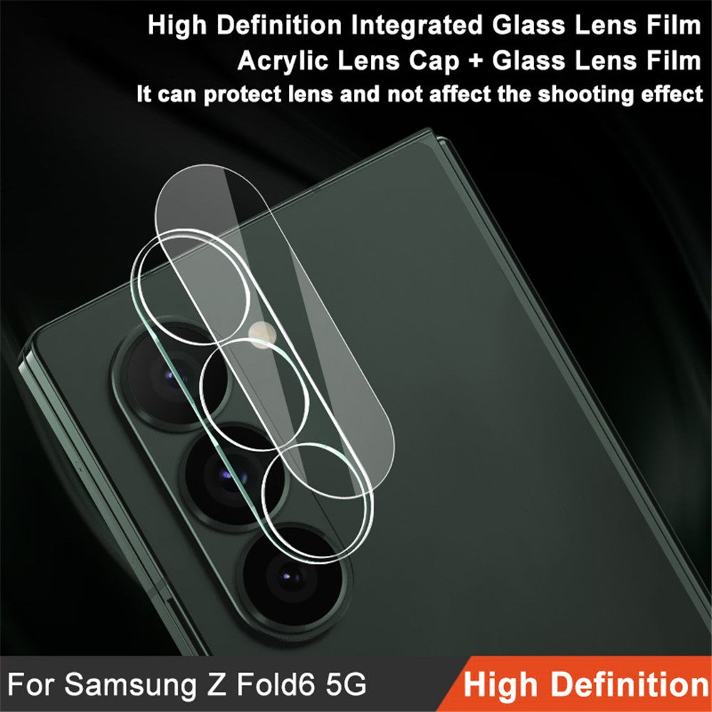 Tempered Glass Camera Lens Film+Acrylic Lens Cap IMAK For Samsung Galaxy Z Fold6 5G