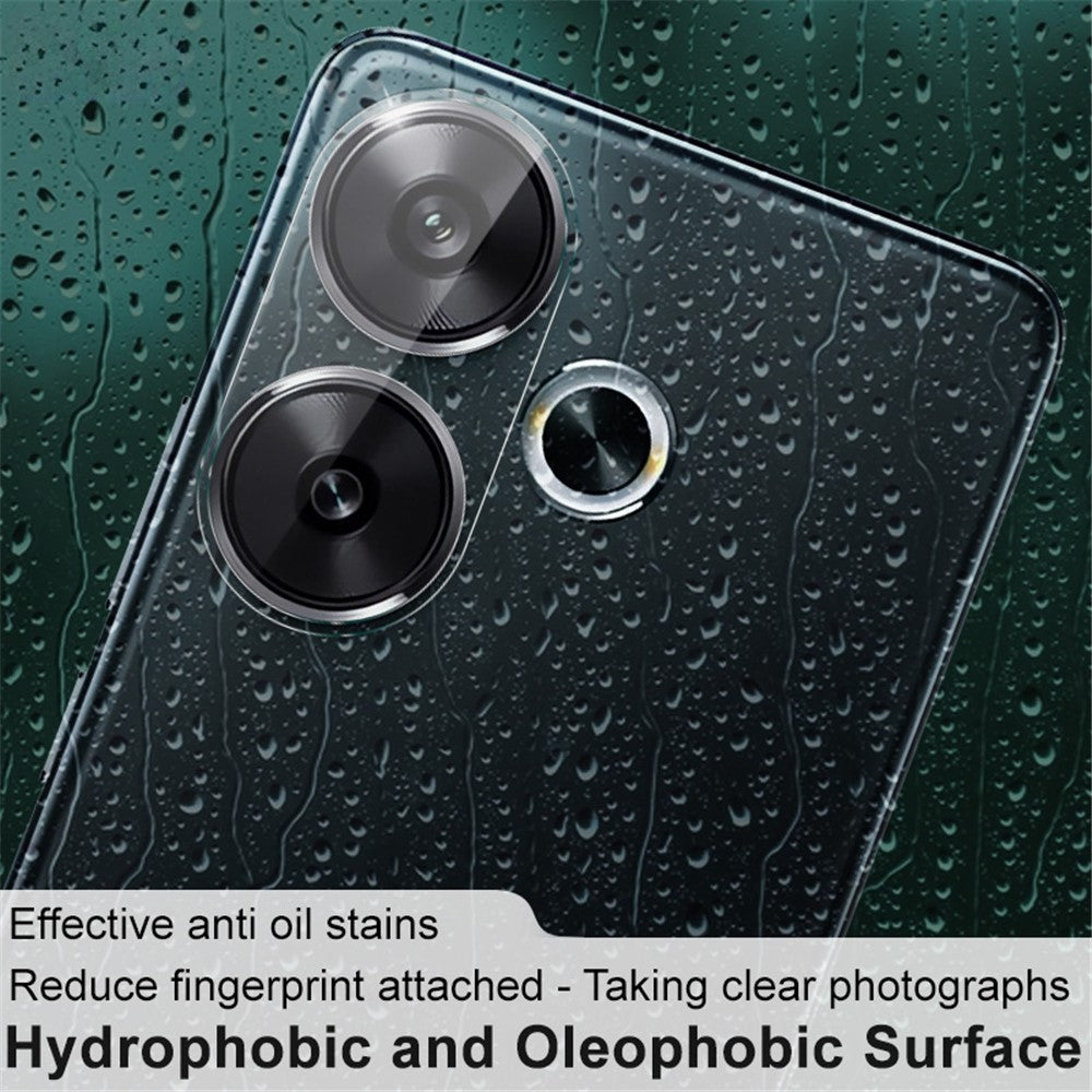 Tempered Glass Camera Lens Film+Acrylic Lens Cap IMAK For Xiaomi Redmi Turbo 3 5G / Poco F6 5G