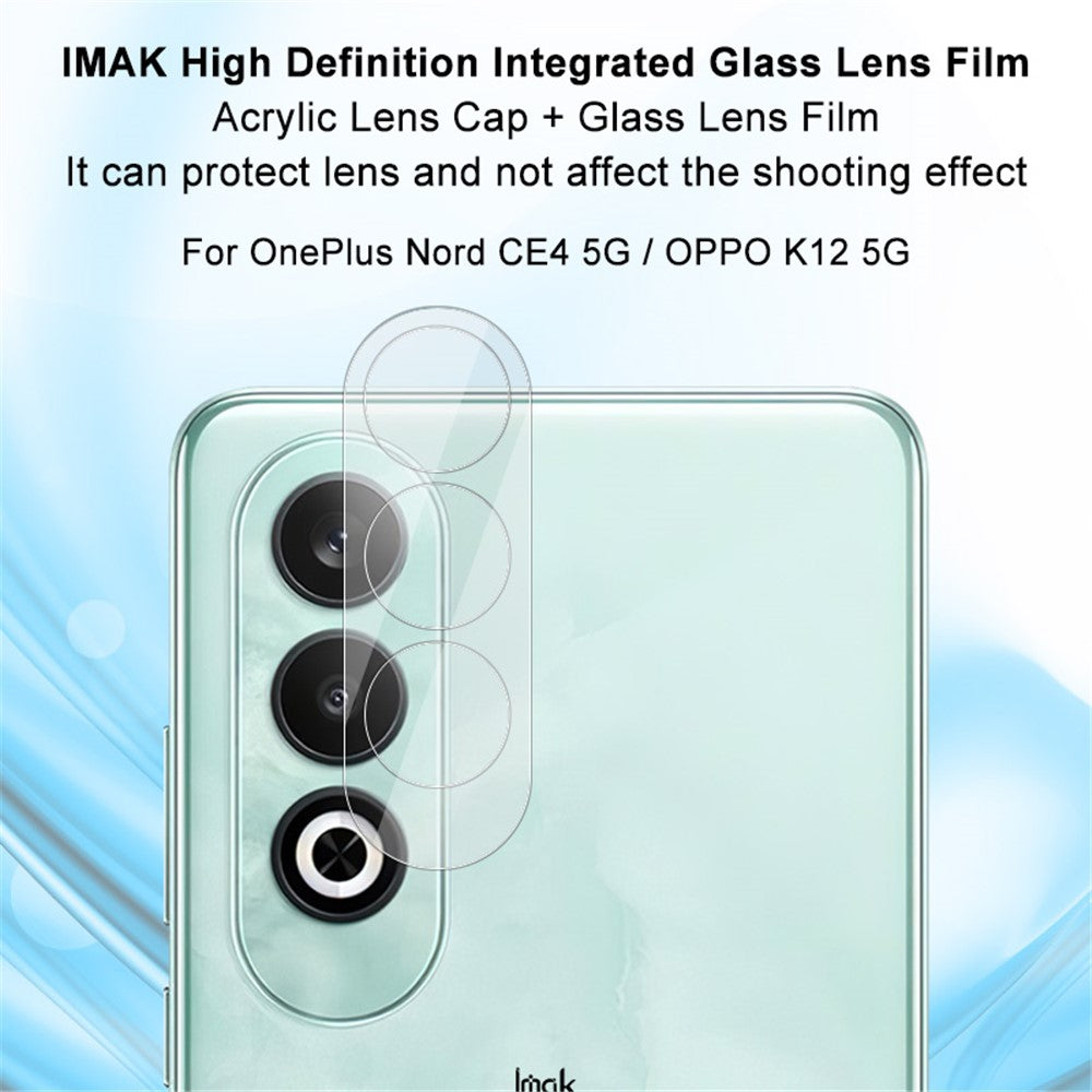 Acrylic Tempered Glass Lens Protector IMAK For OnePlus Nord CE4 5G & Oppo K12