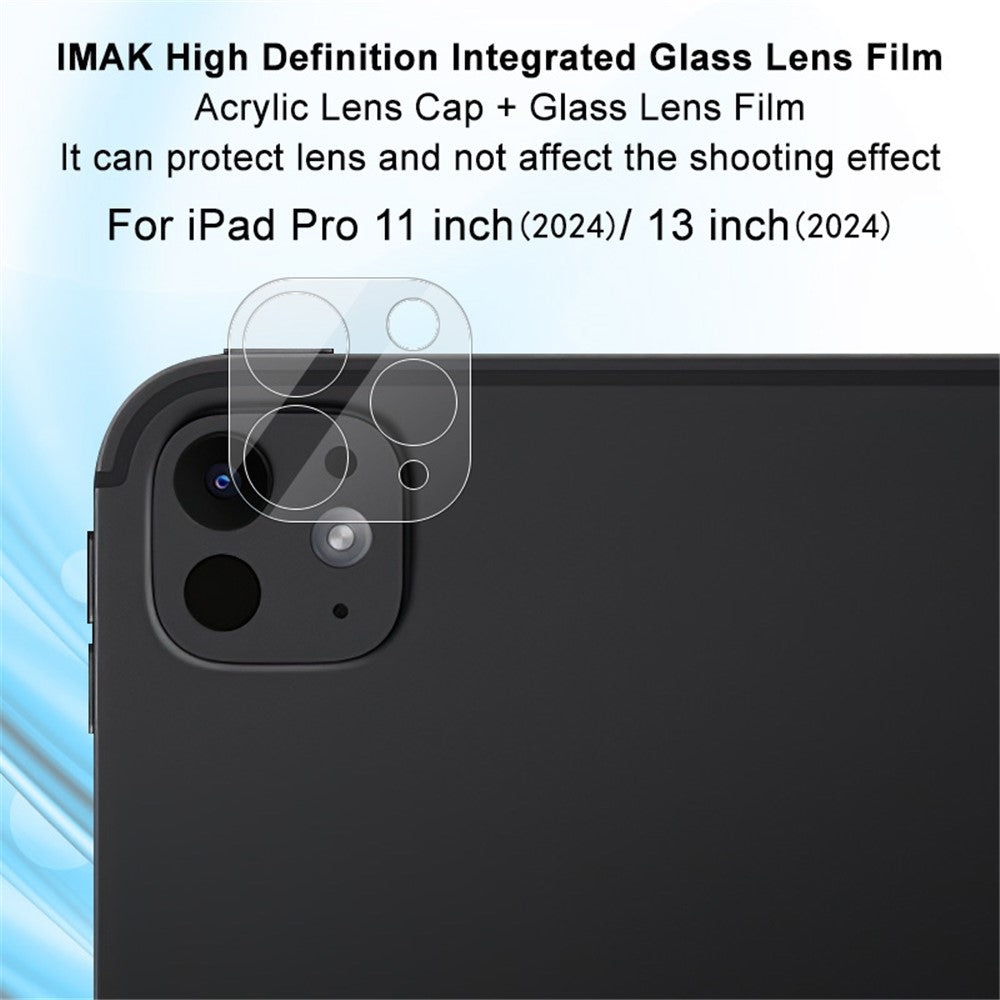 Tempered Glass HD Camera Lens Film + Acrylic Lens Cap IMAK For iPad Pro 11 (2024) / Pro 13 (2024)
