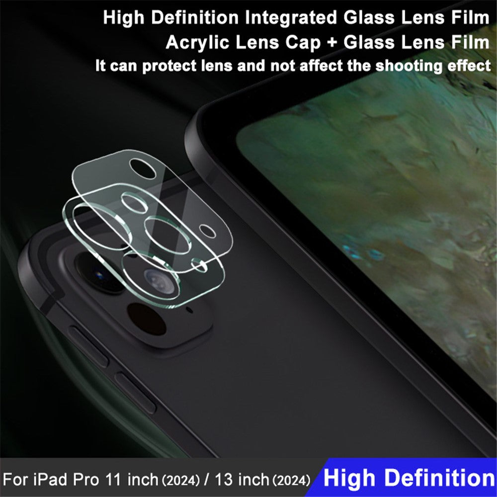Tempered Glass HD Camera Lens Film + Acrylic Lens Cap IMAK For iPad Pro 11 (2024) / Pro 13 (2024)