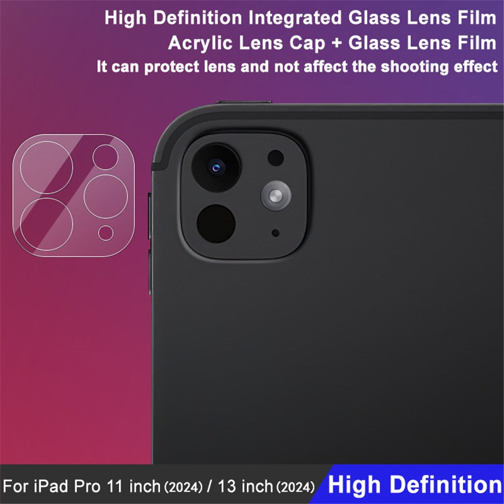 Tempered Glass HD Camera Lens Film + Acrylic Lens Cap IMAK For iPad Pro 11 (2024) / Pro 13 (2024)