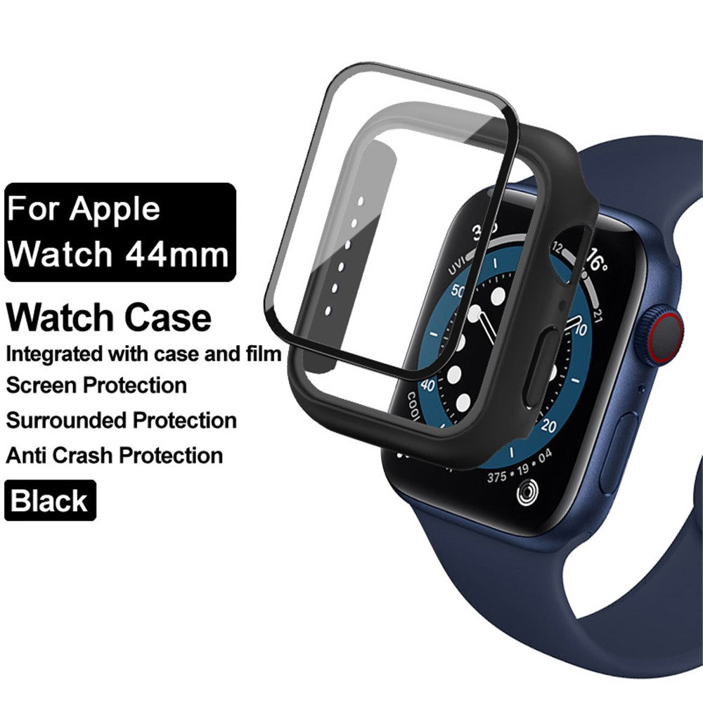 Hard PC Protective Case with HD Tempered Glass IMAK for Apple Watch Series SE3 / SE2 / SE1 / 6 / 5 / 4 (44mm)