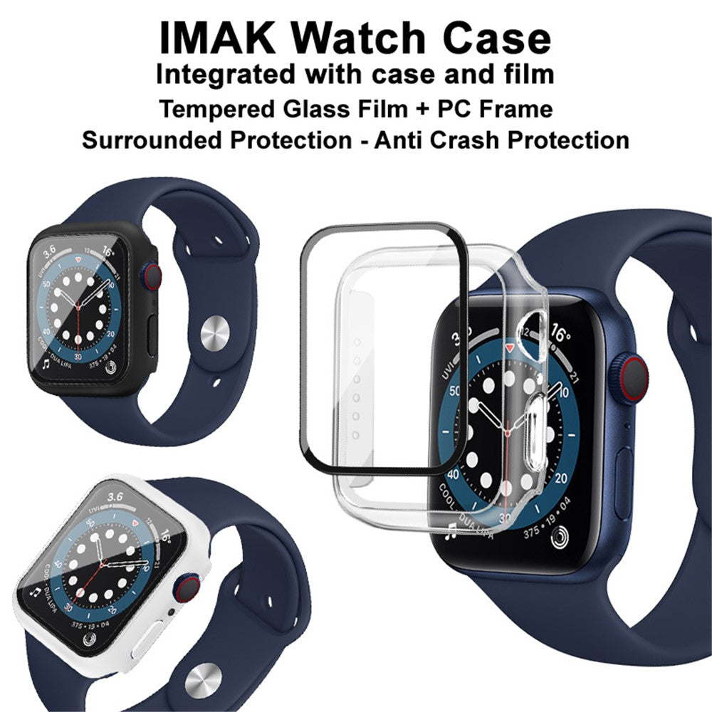 Hard PC Protective Case with HD Tempered Glass IMAK for Apple Watch SE3 / SE2 / SE1 / 6 / 5 / 4 (40mm)