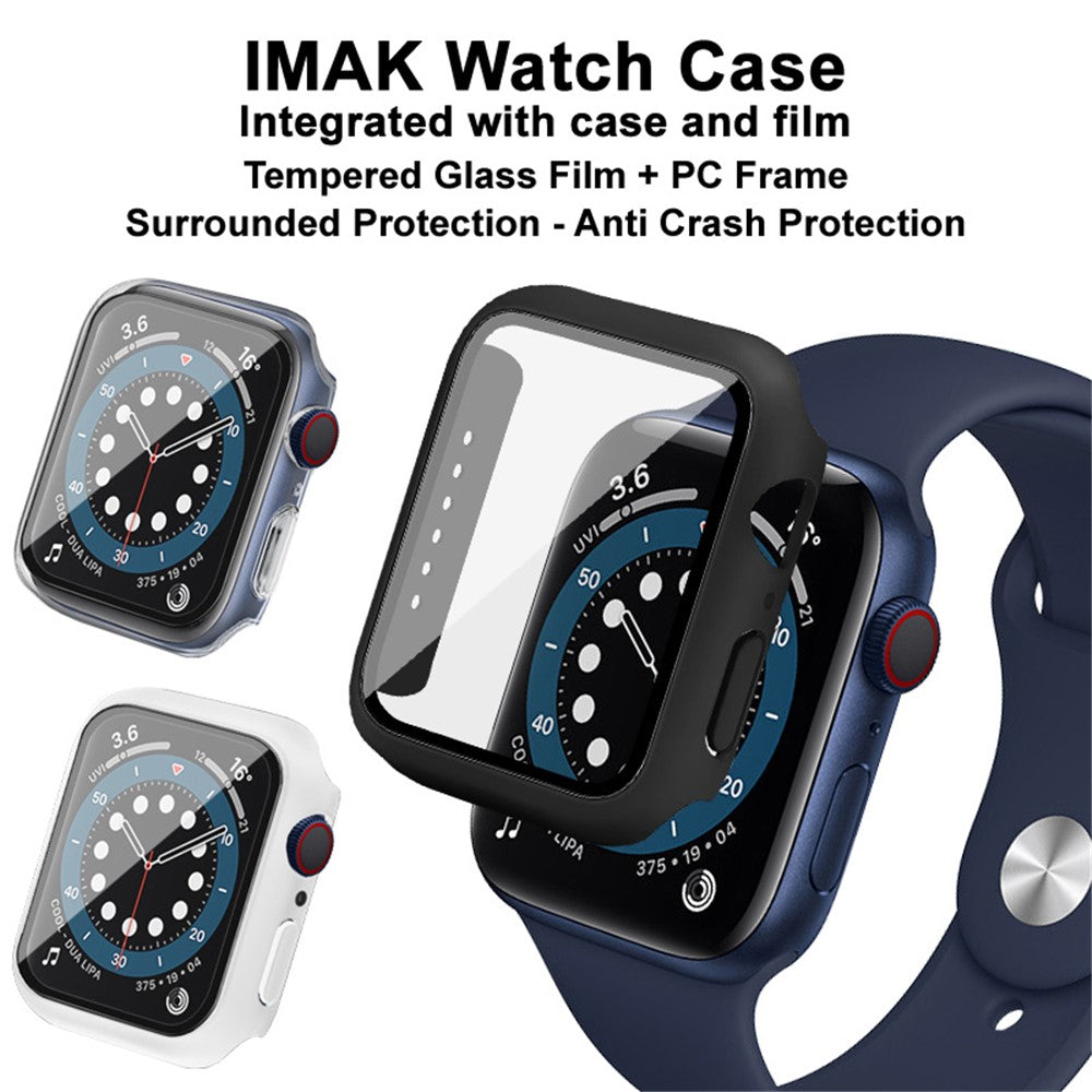 Hard PC Protective Case with HD Tempered Glass IMAK for Apple Watch SE3 / SE2 / SE1 / 6 / 5 / 4 (40mm)