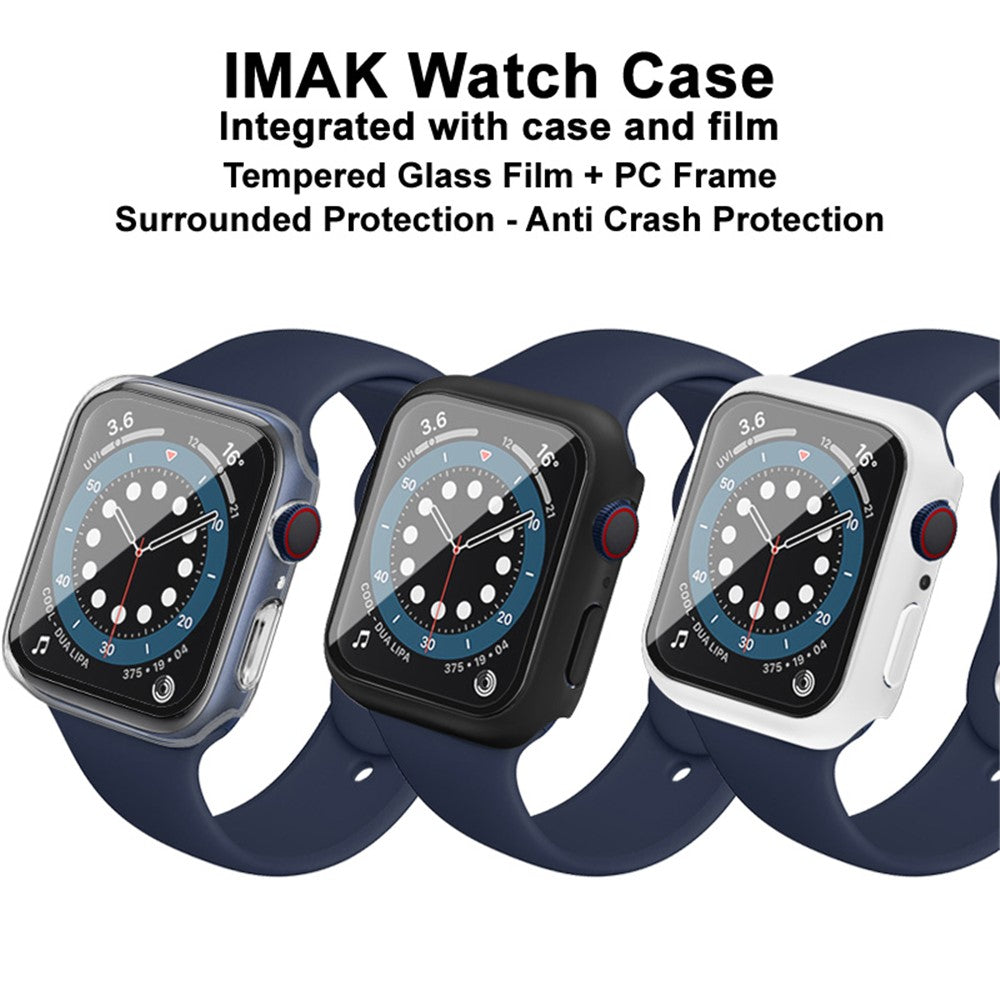 Hard PC Protective Case with HD Tempered Glass IMAK for Apple Watch SE3 / SE2 / SE1 / 6 / 5 / 4 (40mm)