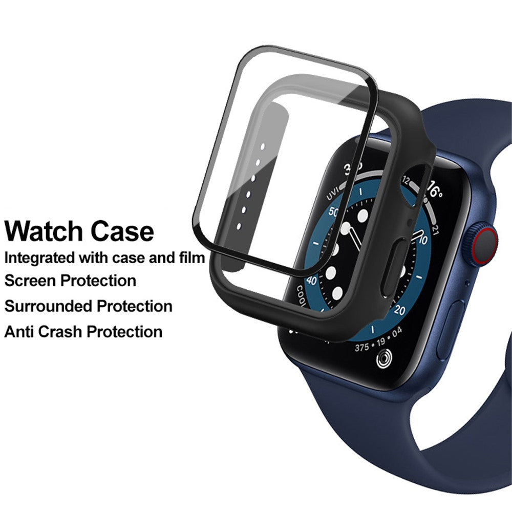Hard PC Protective Case with HD Tempered Glass IMAK For Apple Watch SE3 / SE2 / SE1 / 6 / 5 / 4 (44mm)