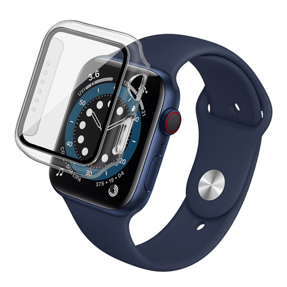 Hard PC Protective Case with HD Tempered Glass IMAK For Apple Watch SE3 / SE2 / SE1 / 6 / 5 / 4 (44mm)