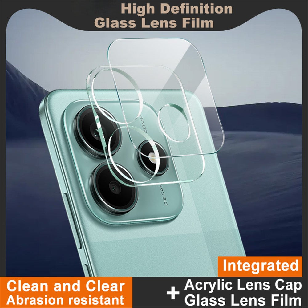 Tempered Glass Camera Lens Protector + Acrylic Lens Cap IMAK For Xiaomi Redmi Note 14 5G