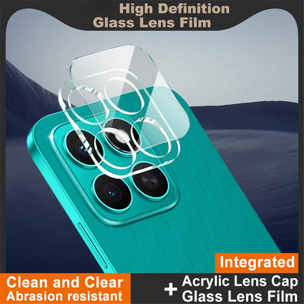 Tempered Glass HD Camera Lens Film + Acrylic Lens Cap IMAK For Honor X8c 4G