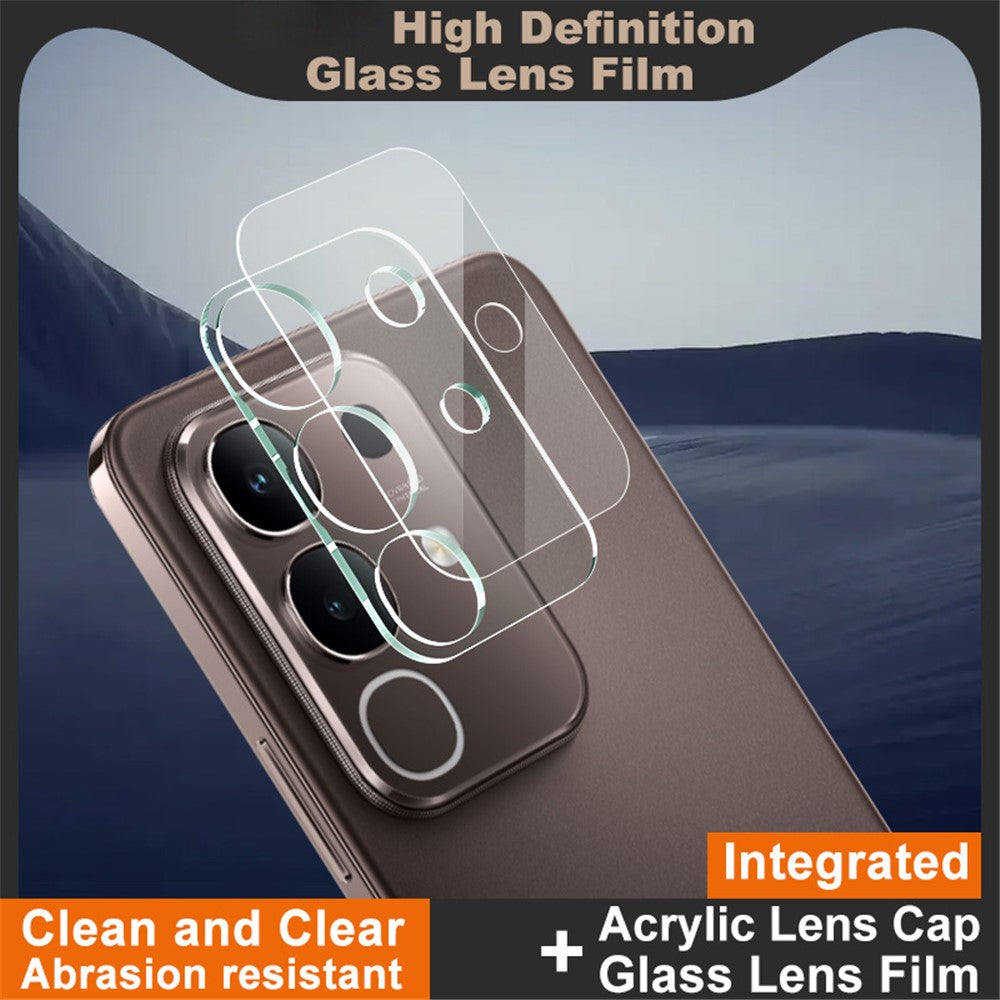 Tempered Glass Camera Lens Film+Acrylic Lens Cap IMAK For vivo Y300t 5G / Y29 4G / T4x 5G