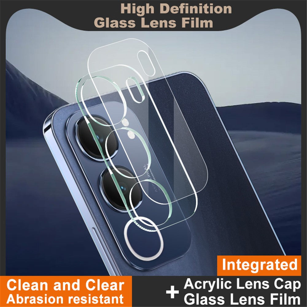 Tempered Glass Camera Lens Film+Acrylic Lens Cap IMAK For vivo Y29 5G / Y19s 4G