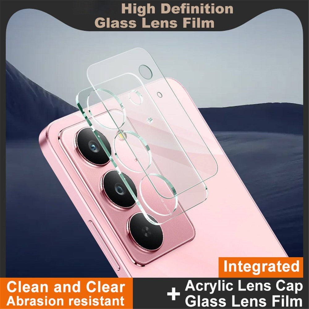 Tempered Glass HD Camera Lens Film + Acrylic Lens Cap IMAK For Realme C75x