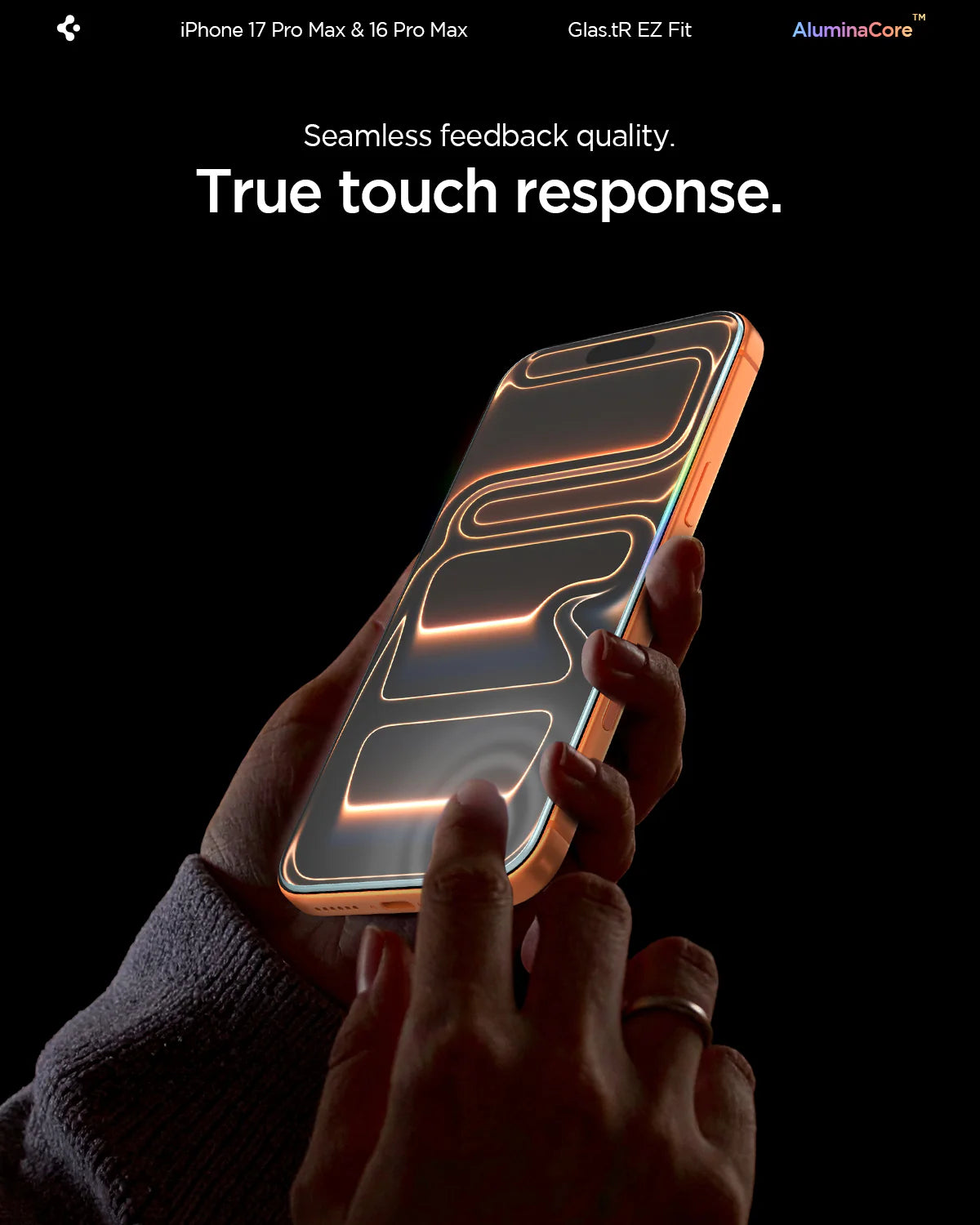 Spigen GLAS.tR EZ Fit Sensor Protected Screen Protector for iPhone 17 Series (2-Pack)