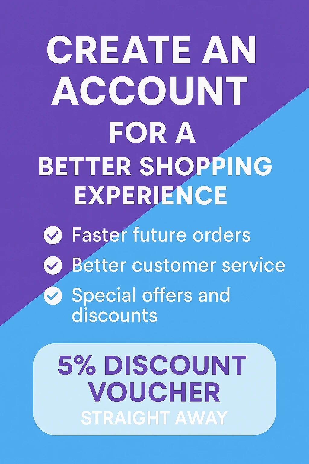 Make an account advertisment