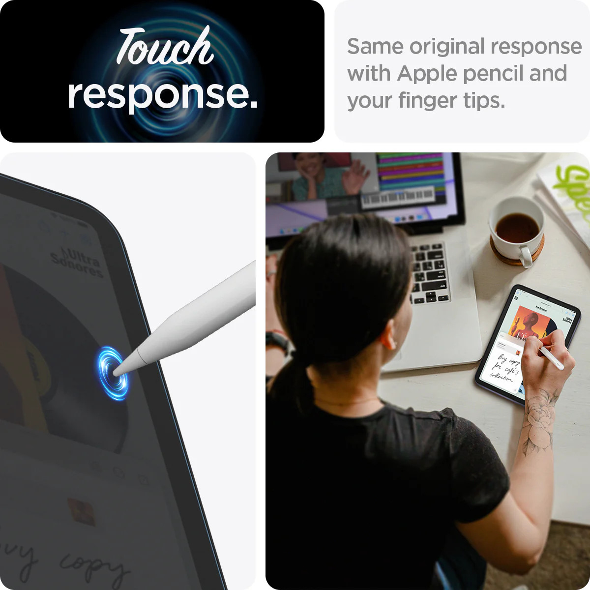 Same original touch responce. Same original touch responce.